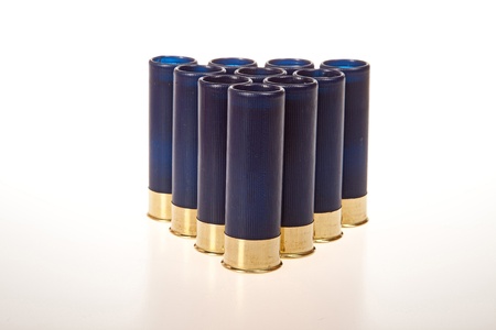 hunting cartridges on a white background