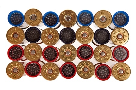 hunting cartridges on a white background