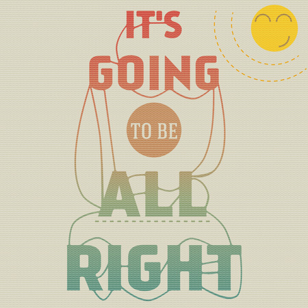 Typography at light background with sunのイラスト素材