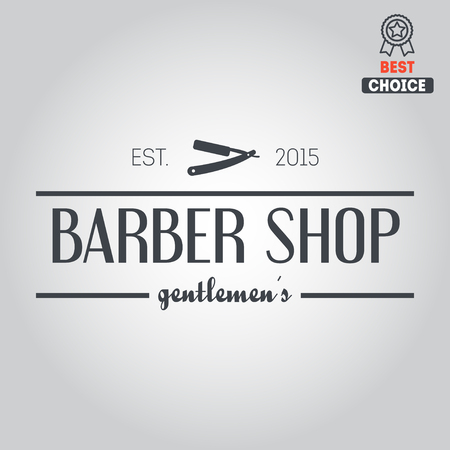 elements badge, emblem for barbershopのイラスト素材