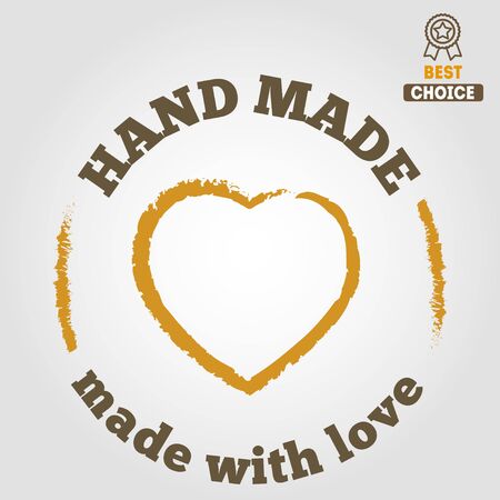 Vintage retro handmade badges, labels and logo elementsのイラスト素材