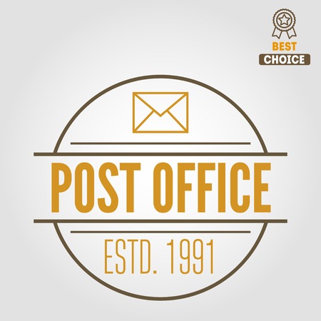 Vintage logo or logotype elements for post office or other designのイラスト素材