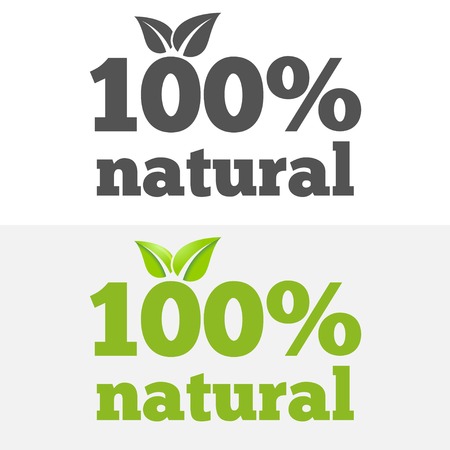 Logo or logotype elements with leafs for web, business or natural productsのイラスト素材