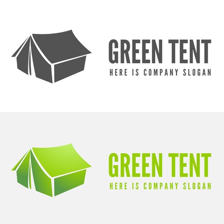 Modern camp logo and logotype elements for camping, web, business or other projectsのイラスト素材