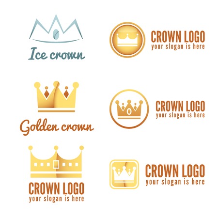 Set of logo and logotype elements for jewelry, web, business corporate identity and other designのイラスト素材