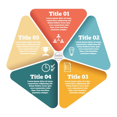 Business circle info graphic, diagram, presentation with stepsのイラスト素材