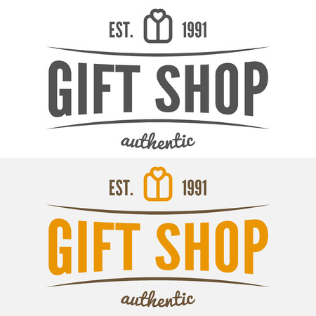 Vintage , label, badge and elements for gift shop, jewelry, corporate or companyのイラスト素材