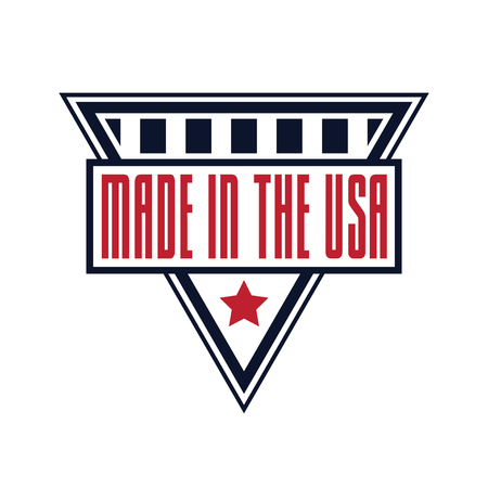 Vector set of made in the USA labels and badges on white backgroundのイラスト素材