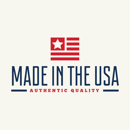 Vector label, logo, badge or sign made in USAのイラスト素材