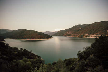 Lake in Abkhaziaの写真素材