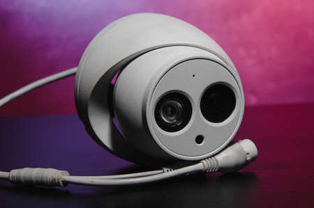 Modern security camera. Video surveillance security cameras