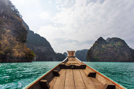 Blue lake in Chiewlarn Surat Thani Thailand. Beautiful of nature and calmの写真素材