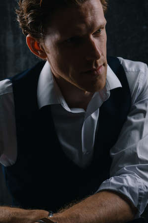 portrait of a young attractive man in a shirt