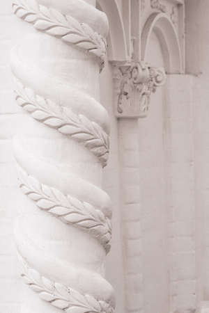 Elements of architectural decorations of buildings, gypsum stucco, wall texture, plaster ornaments...