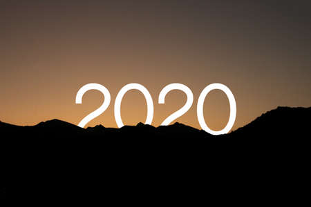 creative idea. Concept of idea and innovation welcome year 2020.Concept merry christmas and happy new year 2020の写真素材