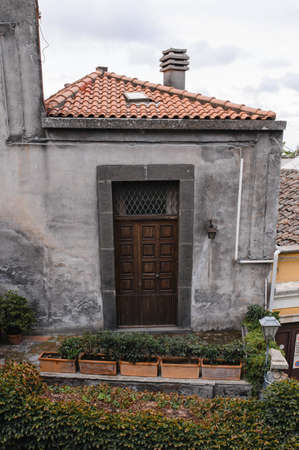Italian streets. Beautiful European street. Incredible atmosphereの写真素材
