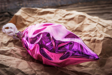 Christmas tree decoration in the crumpled paperの写真素材