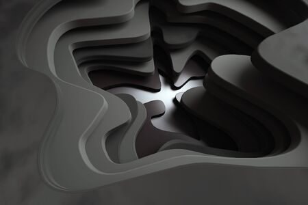 Abstract image of a multi-stage funnel sci-fiの写真素材
