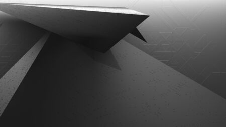 Abstract image of a fragment of an architectural structure sci-fiの写真素材