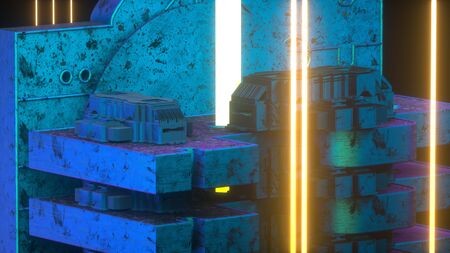 Abstract image of an engineering device close-upの写真素材