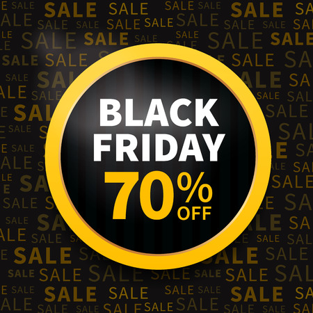 Black friday poster sale on typography backgroundのイラスト素材