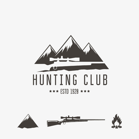 Vintage hunting club emblem or logo and design element.のイラスト素材
