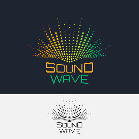 Sound Wave, vector logo design template. Abstract modern equalizer.のイラスト素材