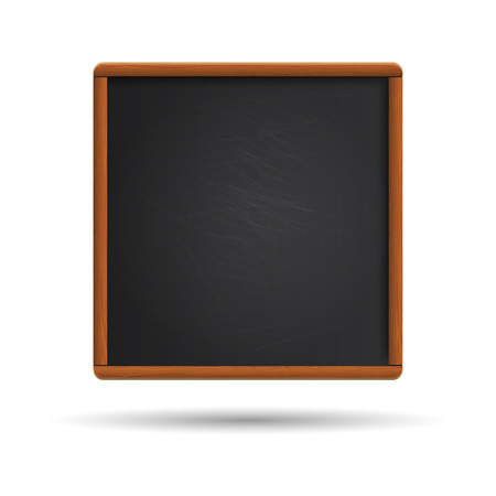 Blank blackboard with wooden frame. Vector illustrationのイラスト素材