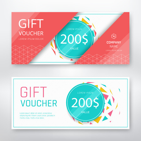 Gift voucher modern design template. Vector illustrationのイラスト素材