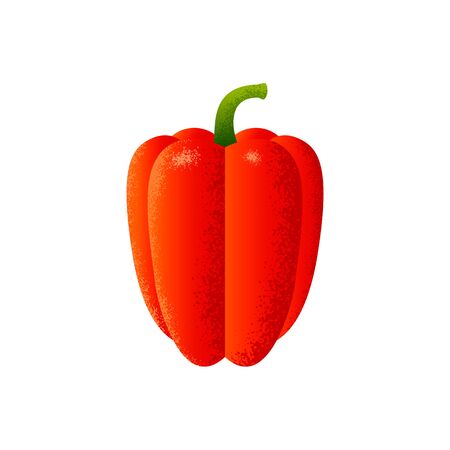 Bell pepper red Isolated on white backgroundのイラスト素材