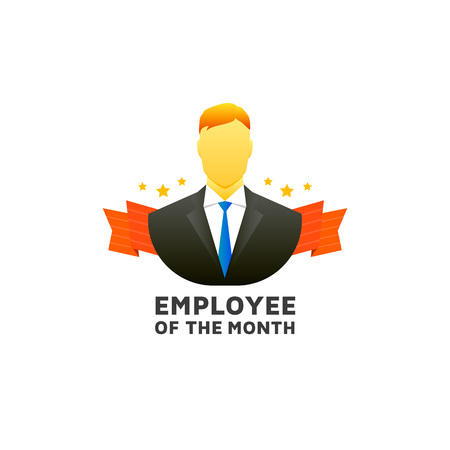 Employee of the month label design.のイラスト素材