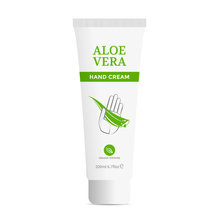 Hand cream aloe vera packaging design. templateのイラスト素材