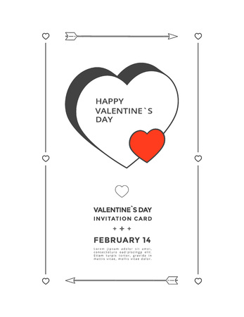 Valentines Day cardのイラスト素材