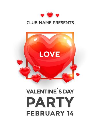 Valentines Day partyのイラスト素材