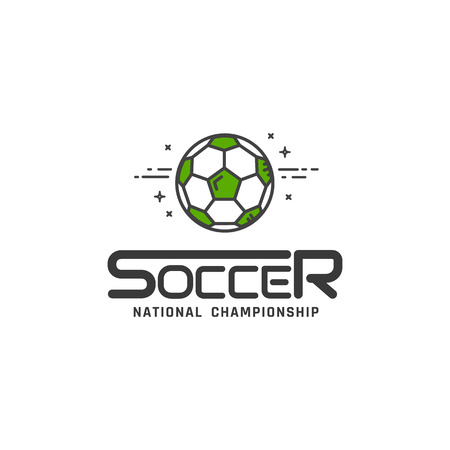 Soccer or football symbol or logo. Vector illustrationのイラスト素材