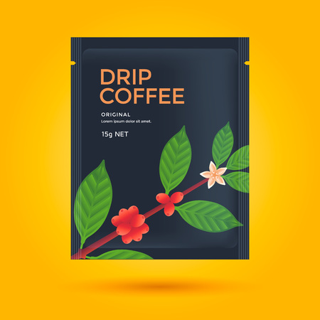 Packaging design for coffeeのイラスト素材