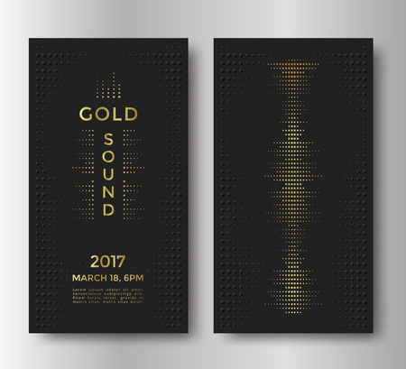Gold sound flyerのイラスト素材