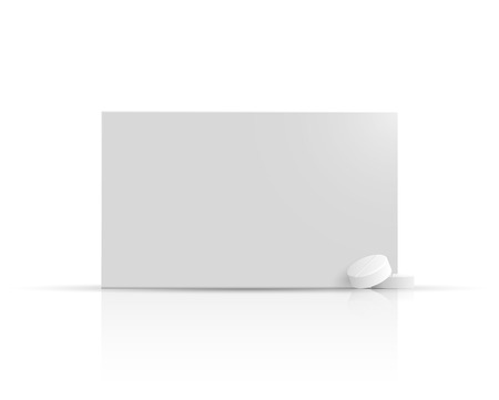 Packaging of medicines and pills. Vector template box for pharmaceuticalsの写真素材