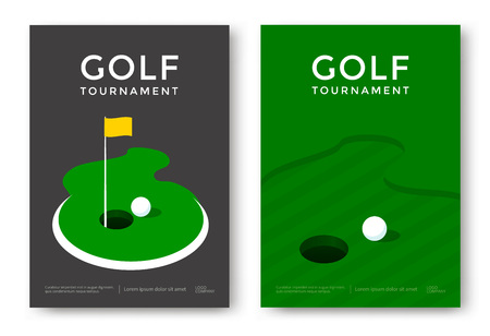 Golf poster designのイラスト素材