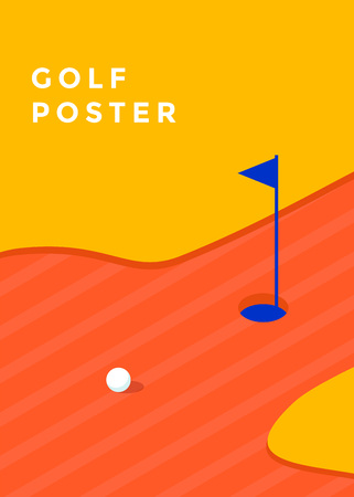 Golf tournament posterのイラスト素材