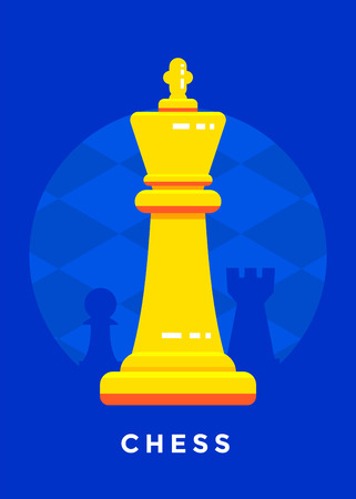 Chess sport poster designのイラスト素材