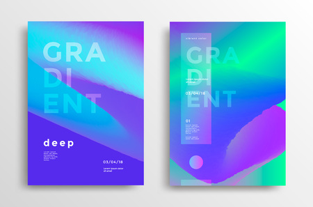 Trendy covers with gradient shapesの写真素材