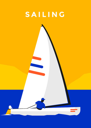 Sailing sport posterの写真素材