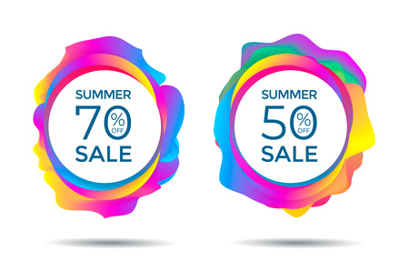 Summer Sale labelのイラスト素材