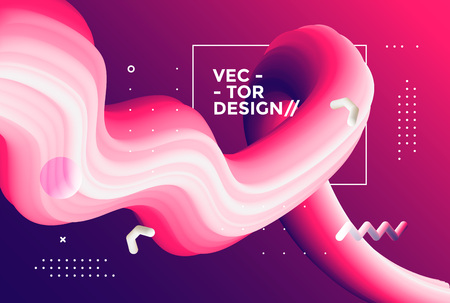 Creative design 3d flow shape.のイラスト素材