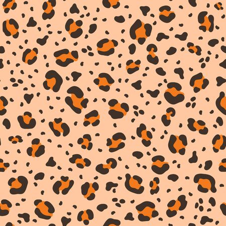 Leopard seamless vector pattern design for textileのイラスト素材