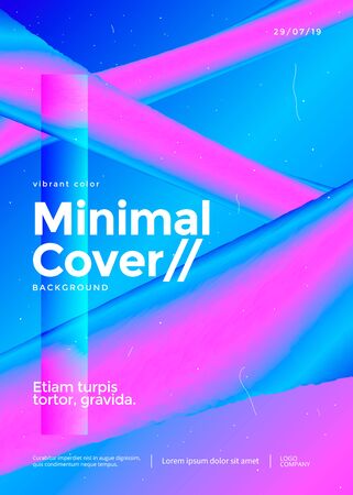 Minimal poster design with holographic gradientのイラスト素材