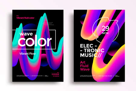 Modern poster layout with Creative 3d flow shape