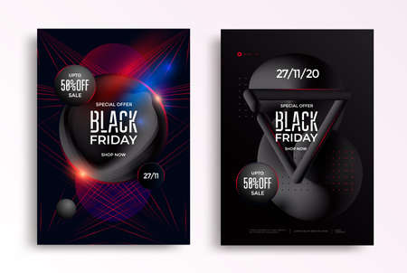 Black friday special offer black and red color