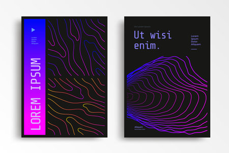 Dynamic gradient line background.のイラスト素材